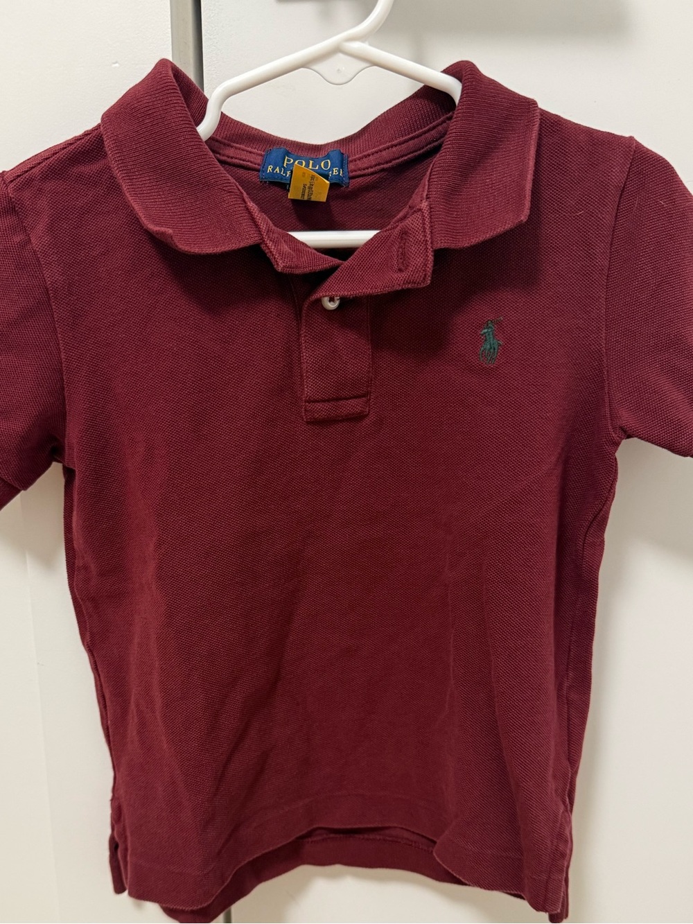 Polo by Ralph Lauren Wine Red Kids Polo with Green Pony